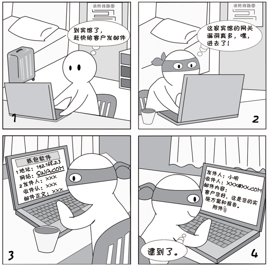 2018国家网络安全宣传周系列漫画②丨不止仿冒、钓鱼、黑客入侵,邮件安全还得避开这些坑